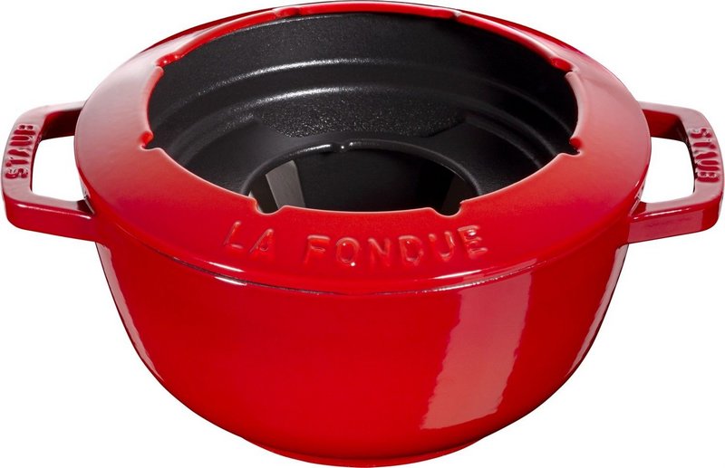 Staub Fondue Set 20 cm Kirsch Rot 