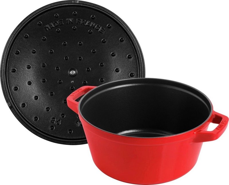 Staub Cocotte rund 24 cm Kirsch Rot 