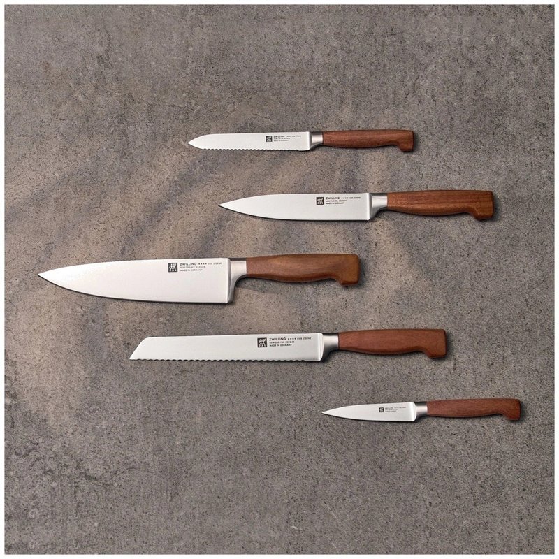Zwilling Kochmesser Vier Sterne Wood kompakt 14cm braun Kotibe 