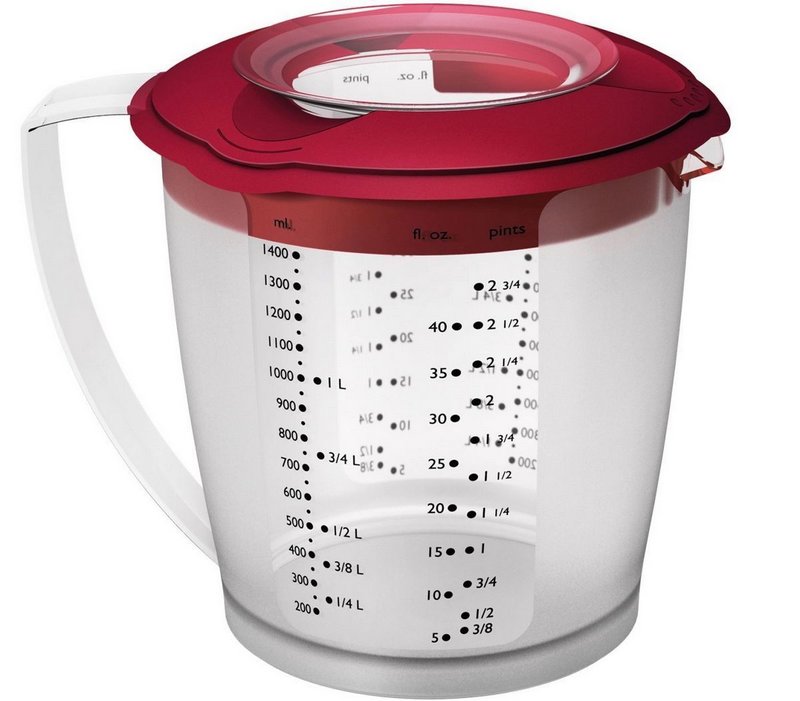 Westmark Rührbecher mit Deckel Helena 1.4l rot 