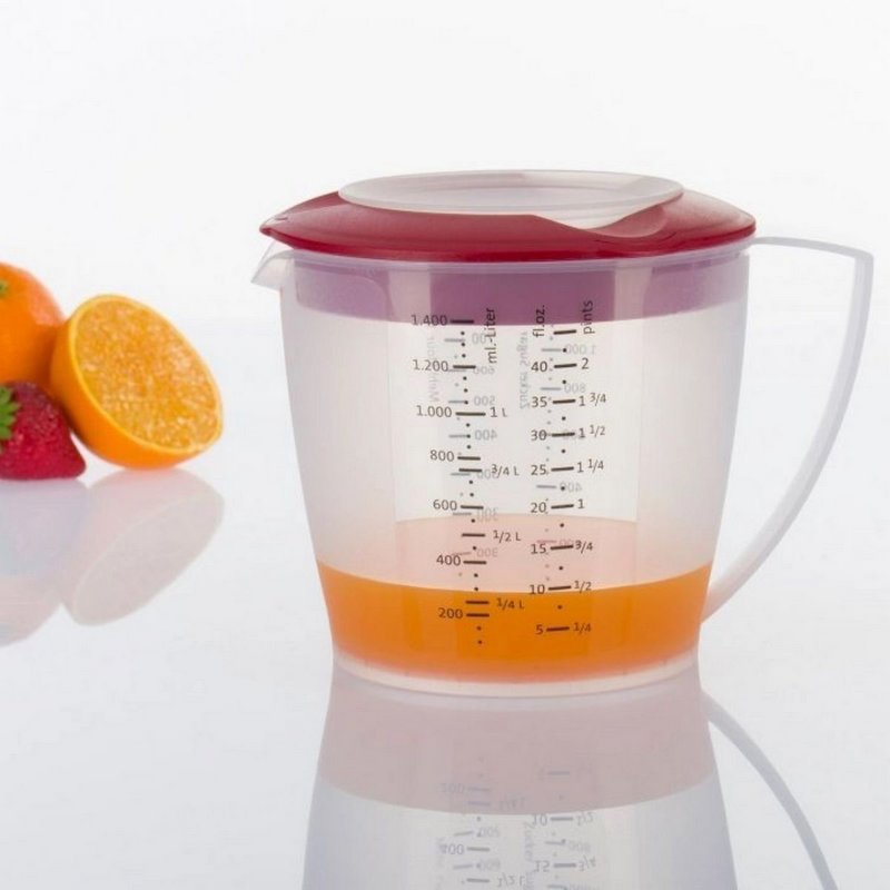 Westmark Rührbecher mit Deckel Helena 1.4l rot 