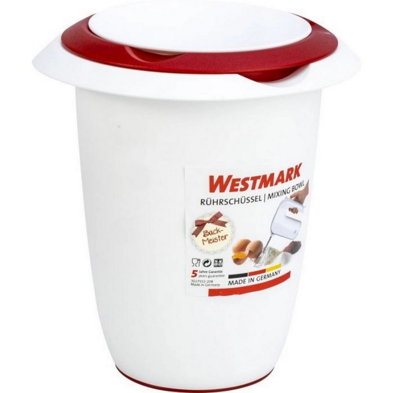 Westmark Quirltopf mit Spritzschutz rot 1 lt 