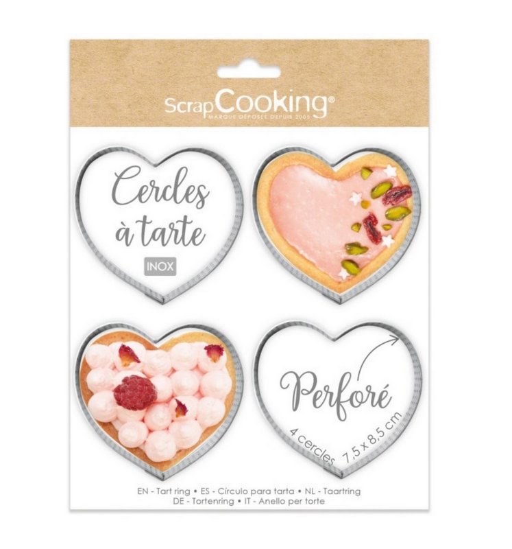 Scrap Cooking Tortenringe perforiert Herz 