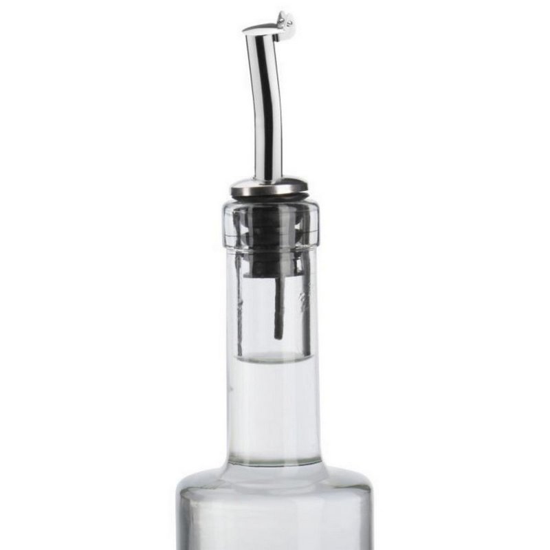 Westmark Flaschenausgiesser Inox mit Kläppchen und Kunstoff Kork 