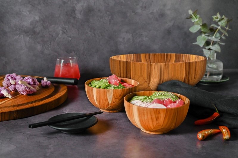 teakhaus Salatschale Moon 