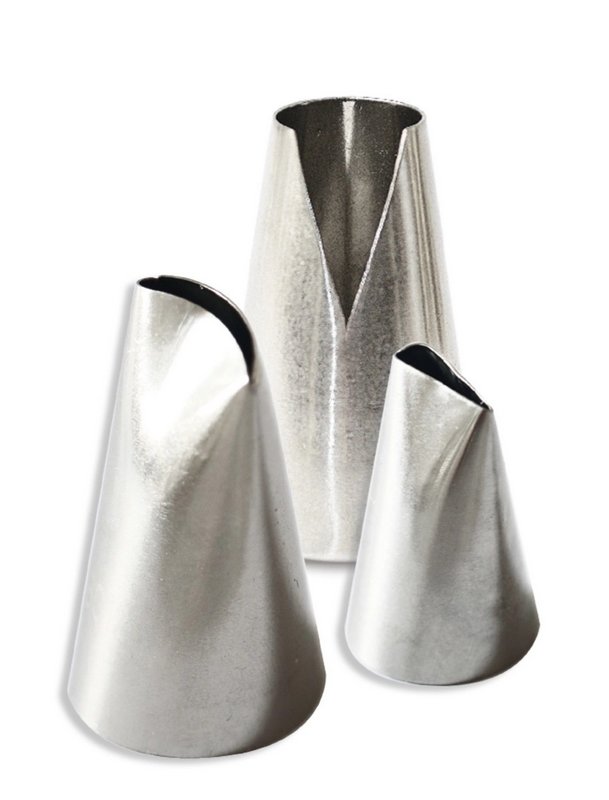 Scrap Cooking 3er Set Spritztüllen Edelstahl für Tortendekoration 