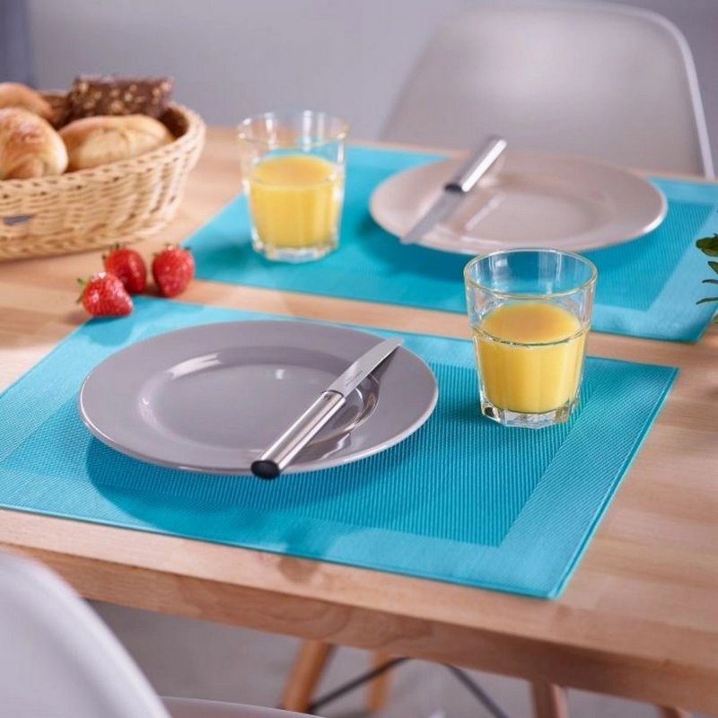 Westmark Tischset Rahmen eckig aquamarin 