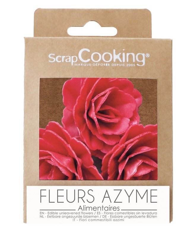 Scrap Cooking 3er Set Rosen aus Esspapier rot 