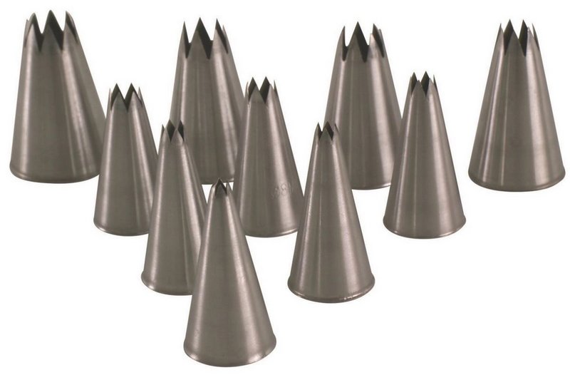 Piazza 2er Set Spritztülle Stern D1.8cm Edelstahl 