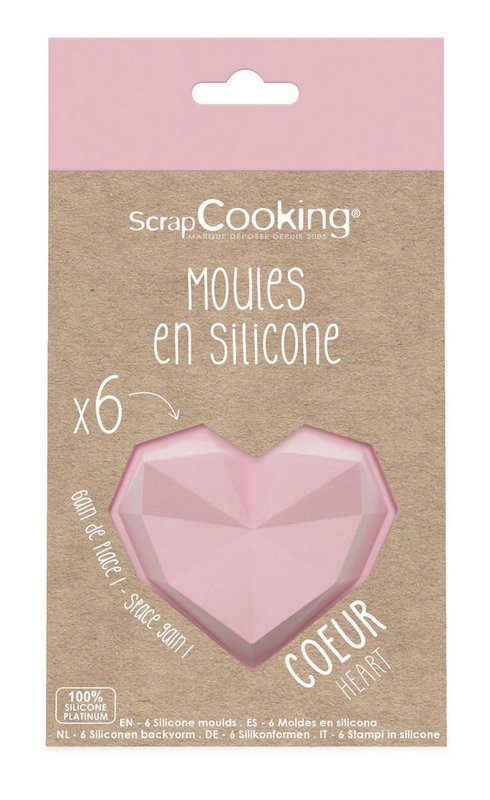 Scrap Cooking Silikonform Diamantherzen 
