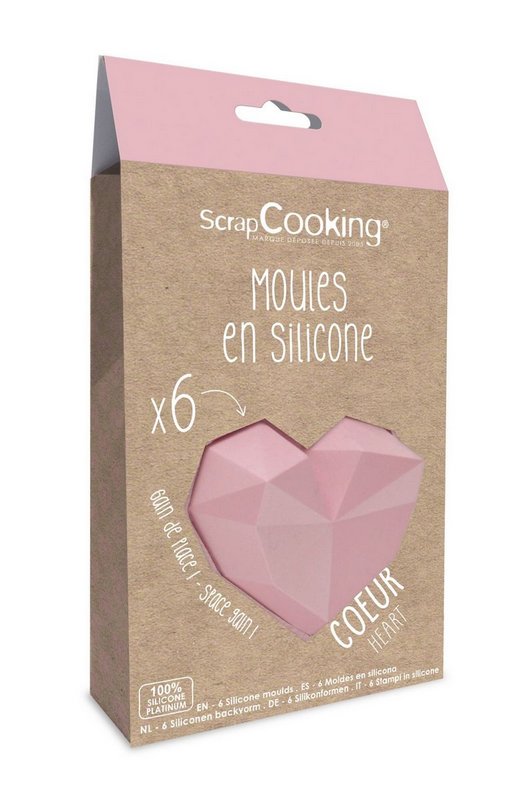 Scrap Cooking Silikonform Diamantherzen 