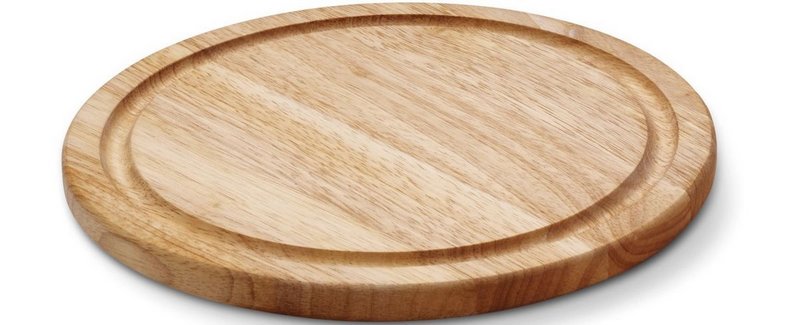 Continenta Gummibaum Steakteller mit Saftrille geölt 30 cm 