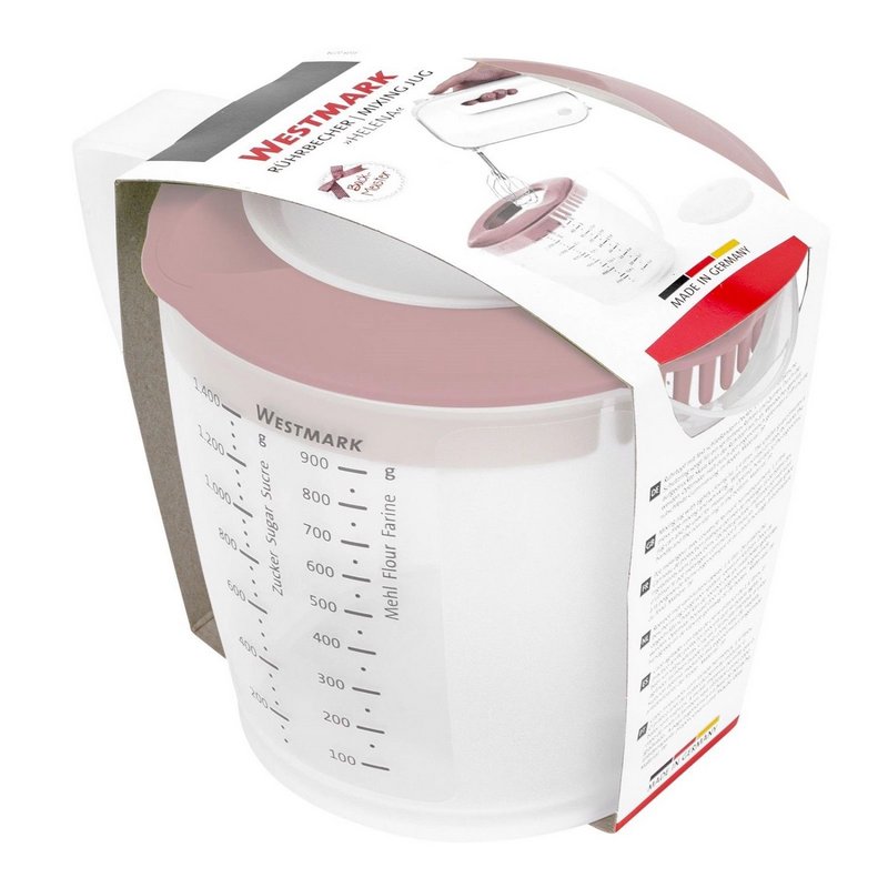 Westmark Rührbecher mit Deckel Helena 1.4l rosa 