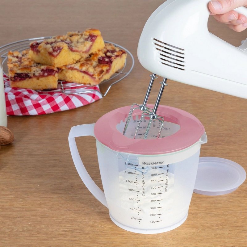 Westmark Rührbecher mit Deckel Helena 1.4l rosa 