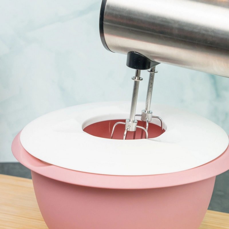 Westmark Rührschüssel mit Spritzschutz 3.5l rosa 