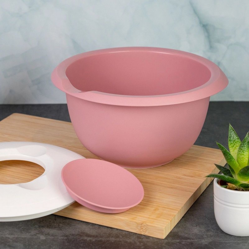 Westmark Rührschüssel mit Spritzschutz 3.5l rosa 