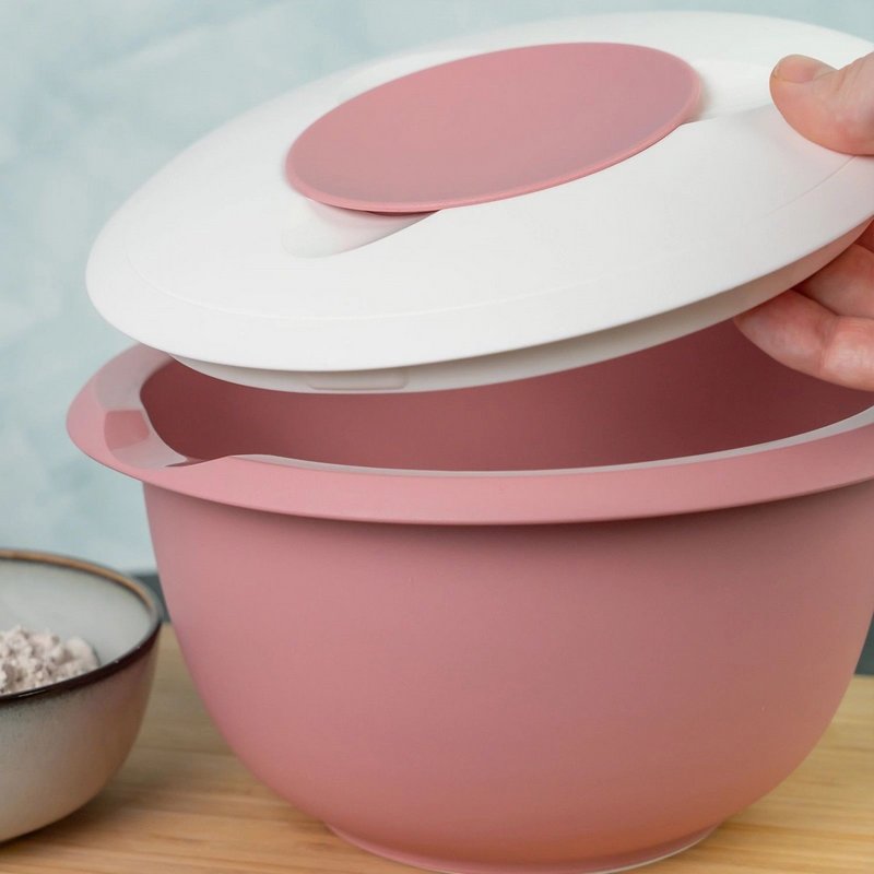 Westmark Rührschüssel mit Spritzschutz 3.5l rosa 