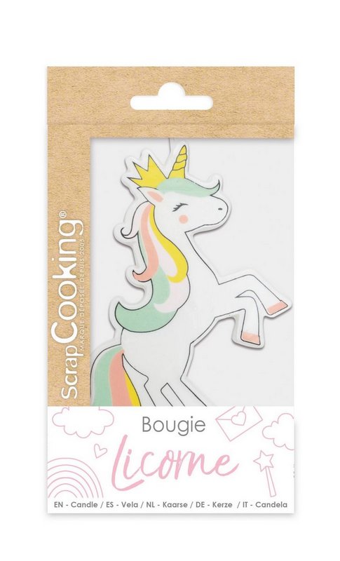 Scrap Cooking Kerze XXL Einhorn 