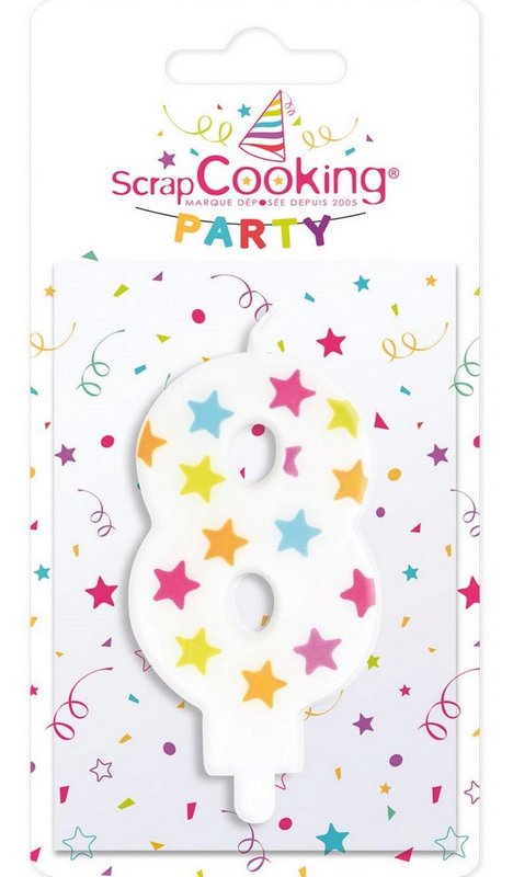 Scrap Cooking Kerze Nummer 8 
