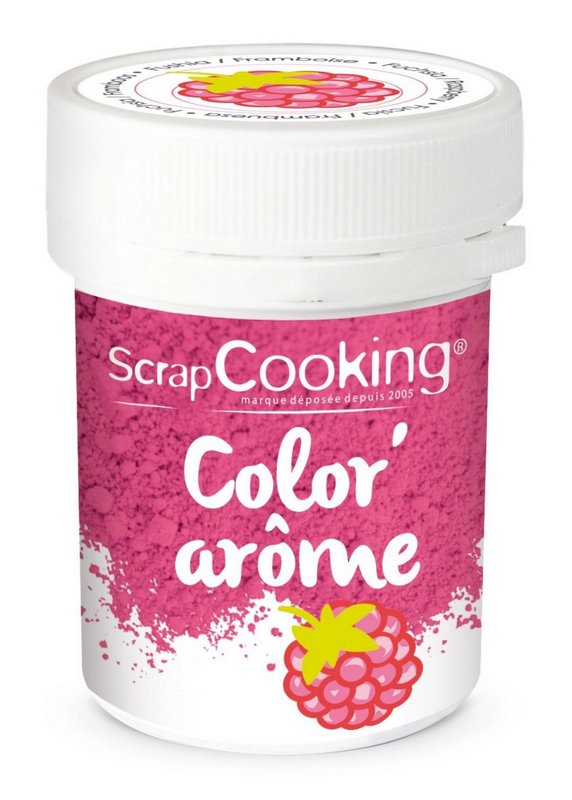 Scrap Cooking Lebensmittelfarbe mit Aroma Himbeere Pulver 10g 