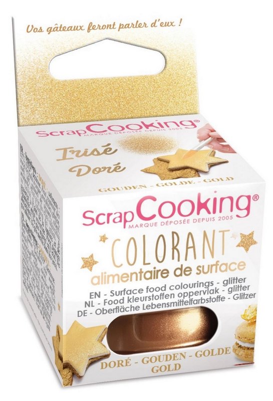 Scrap Cooking Lebensmittelpuder Glitzer Gold 5g 
