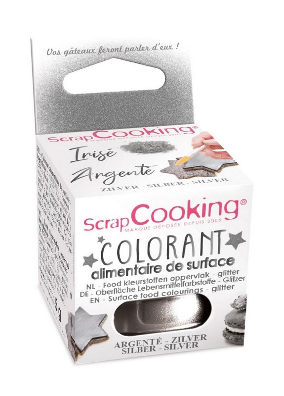 Scrap Cooking Lebensmittelpuder Glitzer Silber 5g 
