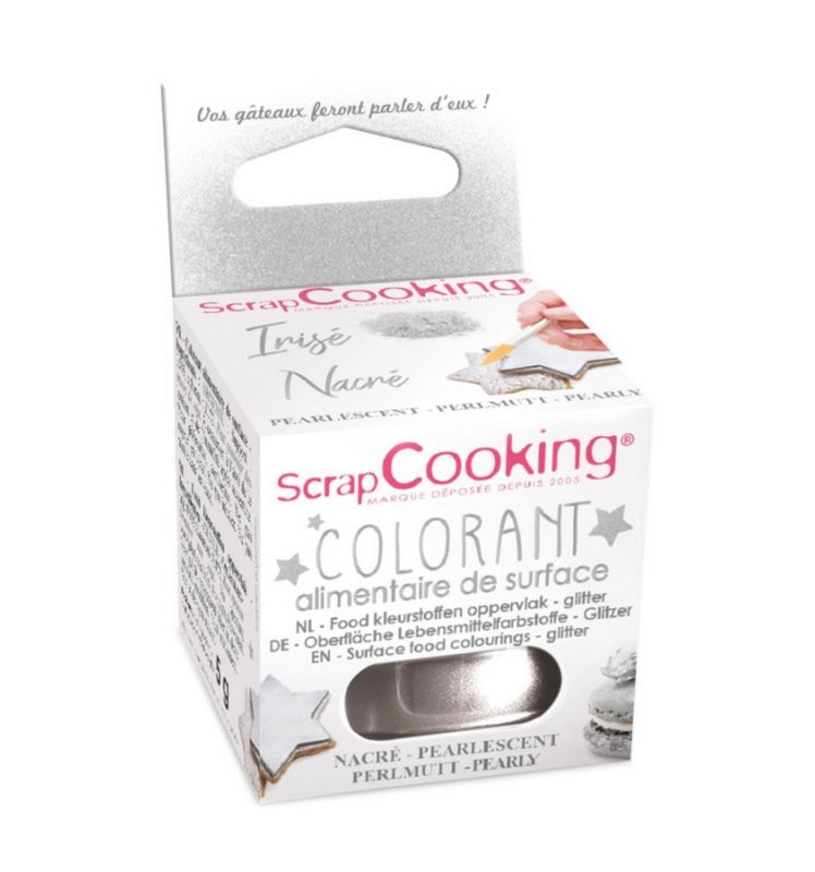 Scrap Cooking Lebensmittelpuder Glitzer Perlweiss 5g 
