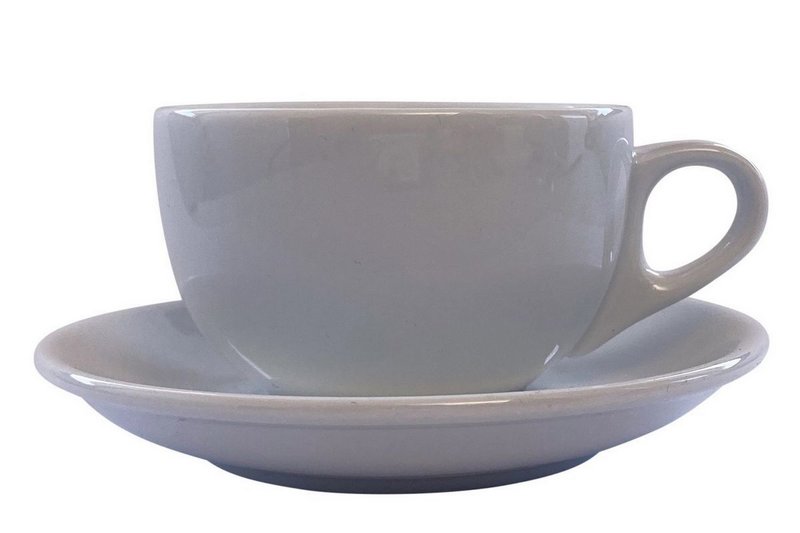 Lagotto Cappuccinotasse mit Unterteller weiss 