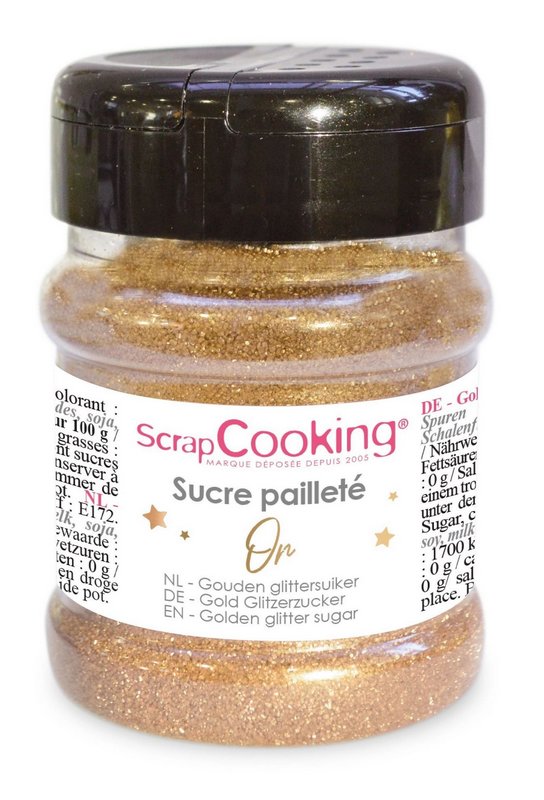 Scrap Cooking Glitzer Zucker Gold 160g 