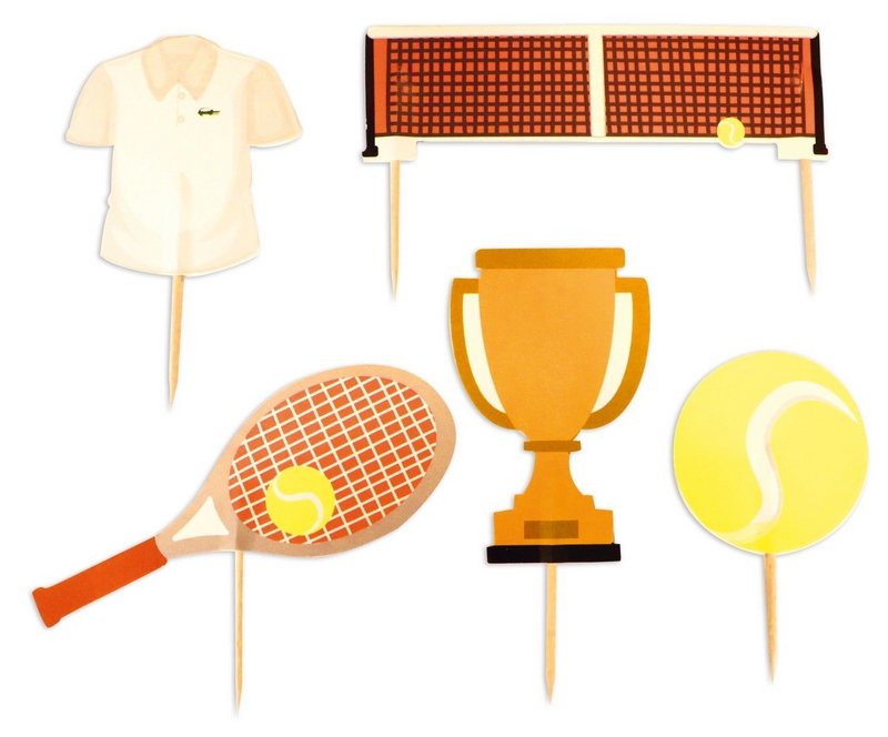 Scrap Cooking Kuchendekoration Tennis Motive Papier 