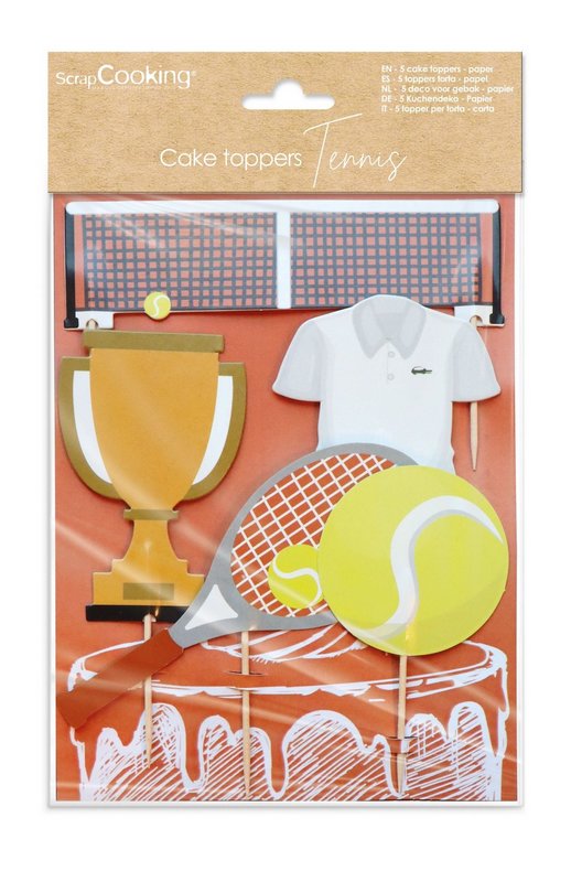 Scrap Cooking Kuchendekoration Tennis Motive Papier 