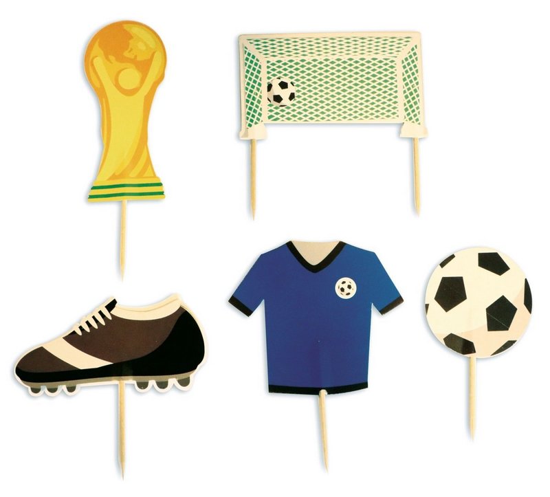 Scrap Cooking Kuchendekoration Fussball Motive Papier 