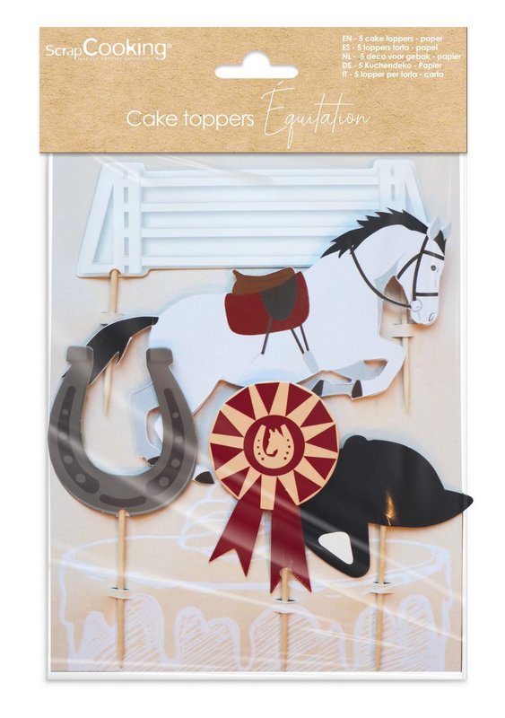 Scrap Cooking Kuchendekoration Reit Motive Papier 