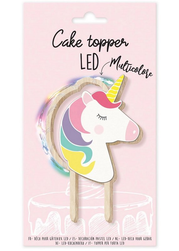 Scrap Cooking Cake Topper mit LED Beleuchtung Einhorn 