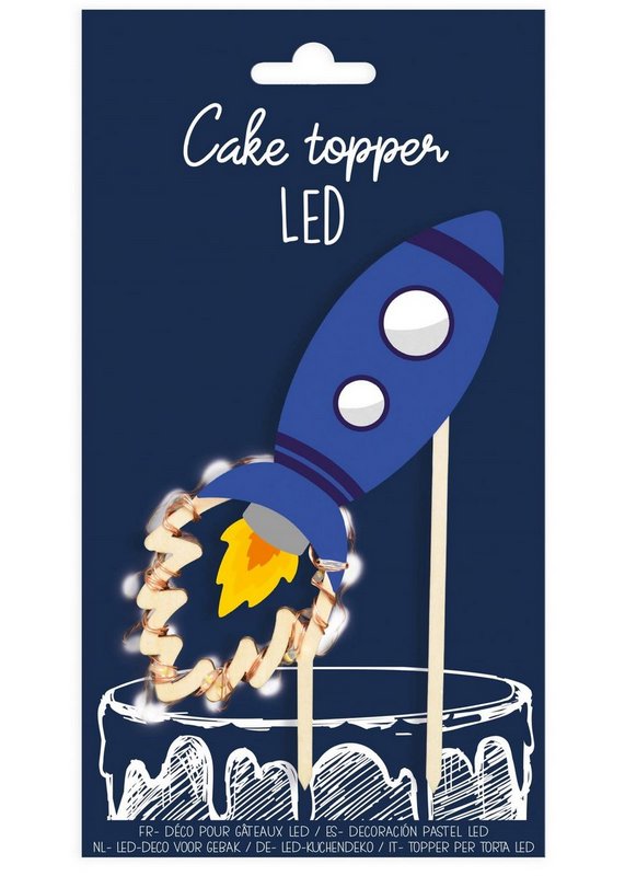 Scrap Cooking Cake Topper mit LED-Beleuchtung Weltall 