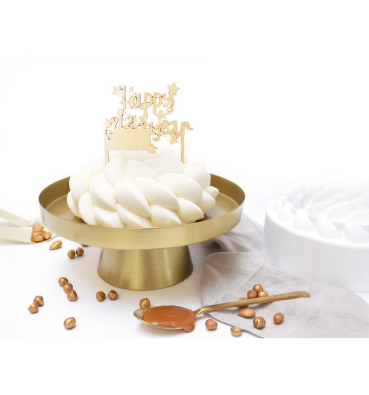 Scrap Cooking Cake Topper mit LED Beleuchtung Happy New Year 
