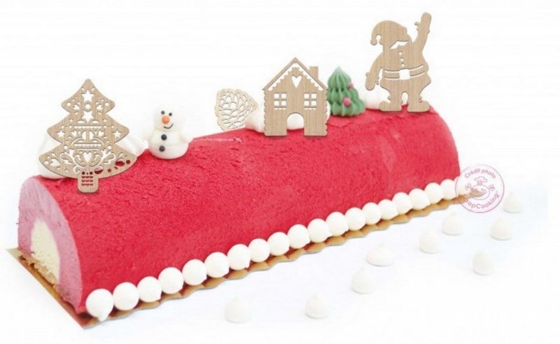 Scrap Cooking Holz-Kuchendekoration Weihnachten 