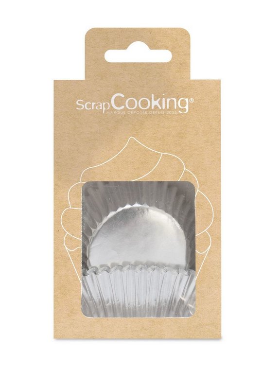 Scrap Cooking Cupcake Formen Silber 