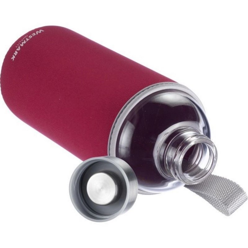Westmark Trinkflasche Viva Glas 1l rot 