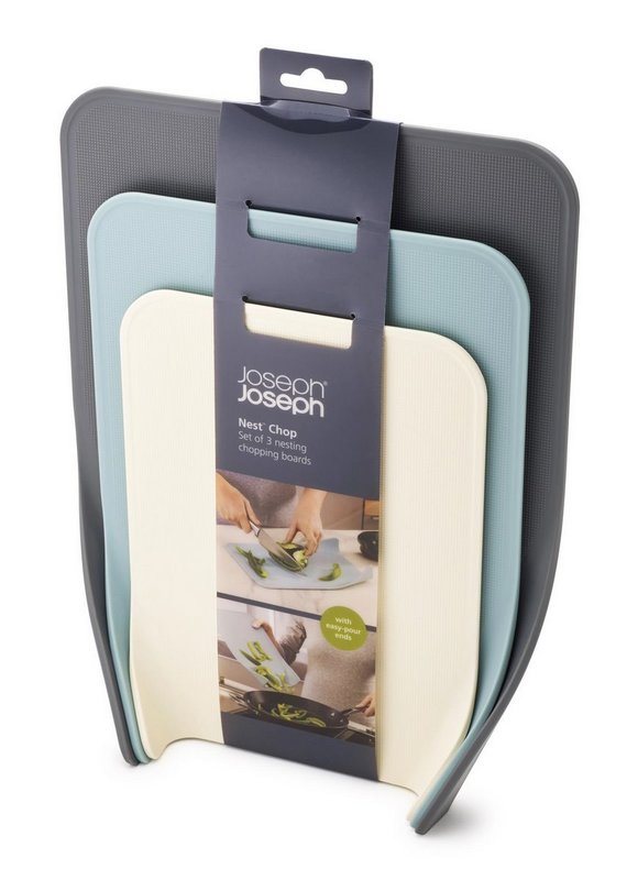 Joseph Joseph Nest grau blau Opal Schneidebretter 3-tlg 25.5x34x5.5cm 