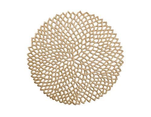 ZELLER Tischset Cut out gold rund 