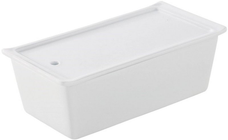 Revol Terrine mit Deckel Tablett, 24x11x7cm, weiss 
