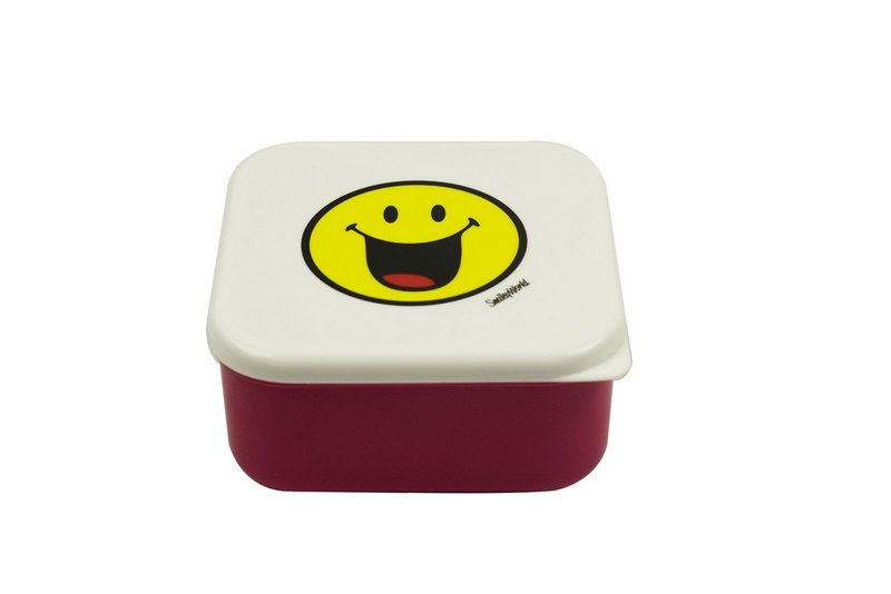 Smiley Lunchbox fuchsia-weiss 