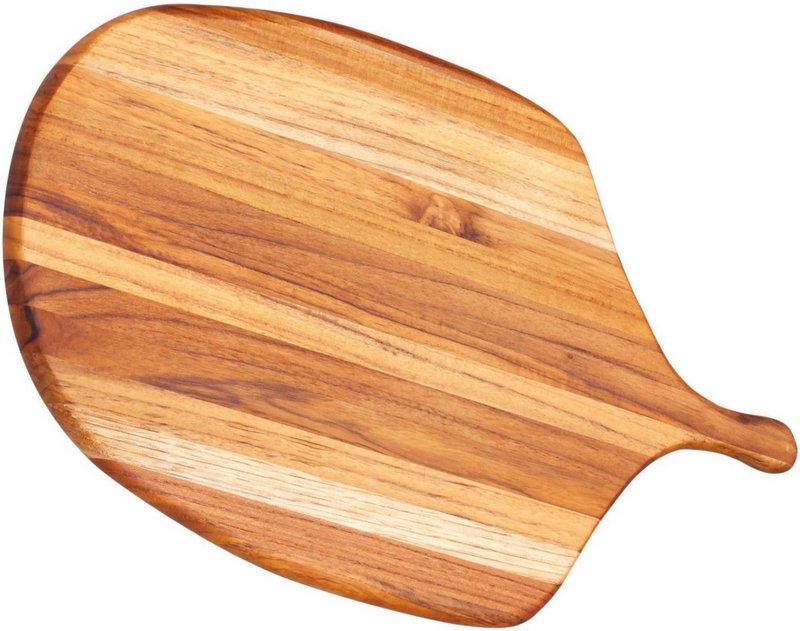 teakhaus Servierbrett Canoe mit Griff 