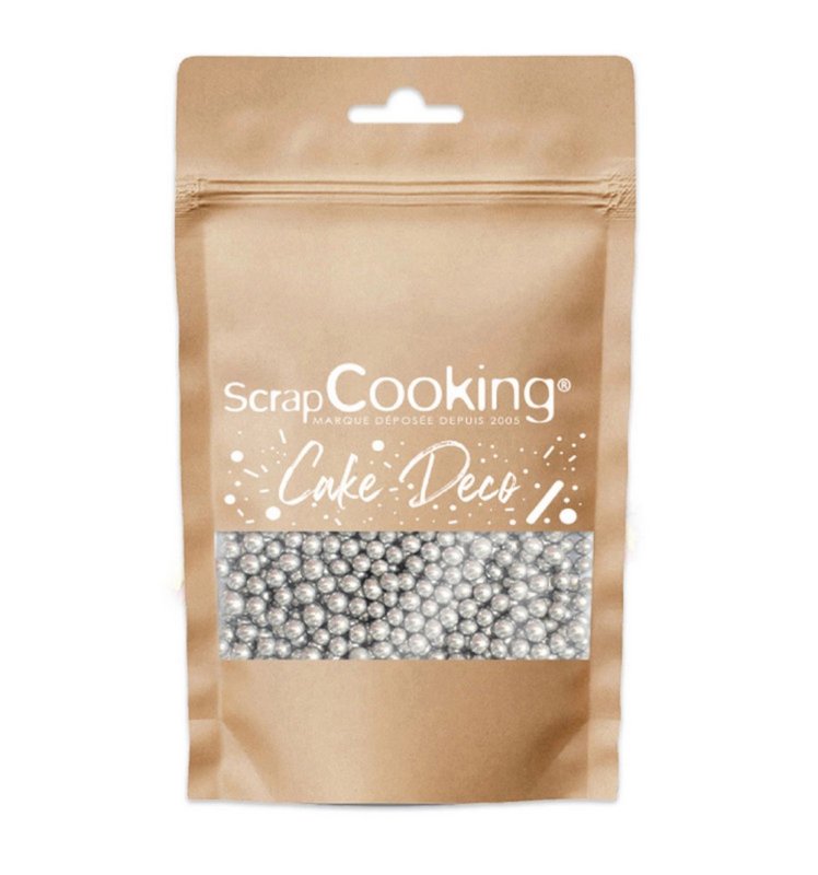 Scrap Cooking Zuckerstreusel Perlen silber 