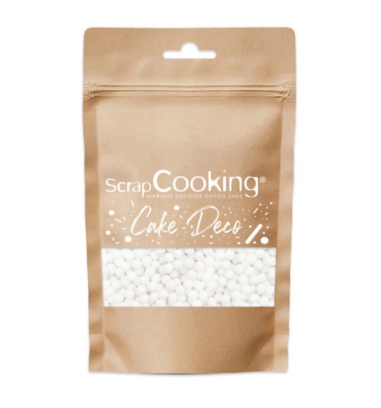 Scrap Cooking Zuckerstreusel Perlen weiss 
