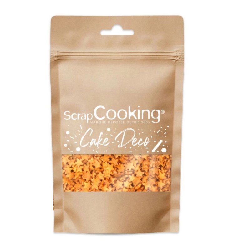 Scrap Cooking Zuckerstreusel Sterne gold 