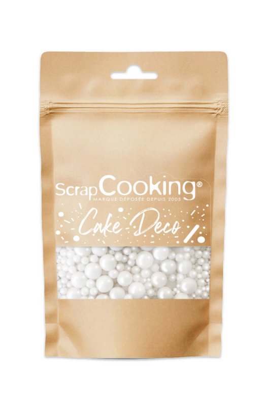 Scrap Cooking Zuckerstreusel Perlen weiss 