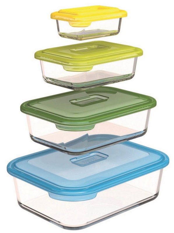 Joseph Joseph Nest Glas Vorratsbehälter 4-tlg. 0.13 0.55 1.3 2.5L 