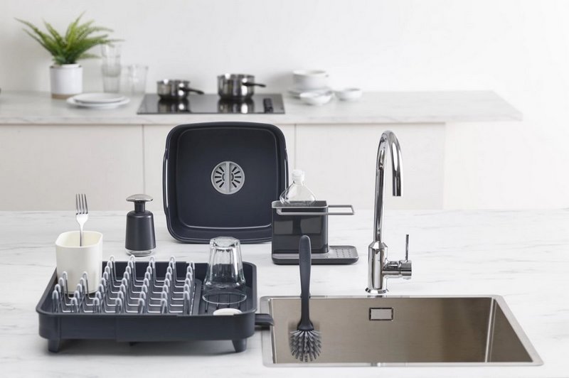 JosephJoseph Reinigungsbürste Edge Dish grau 